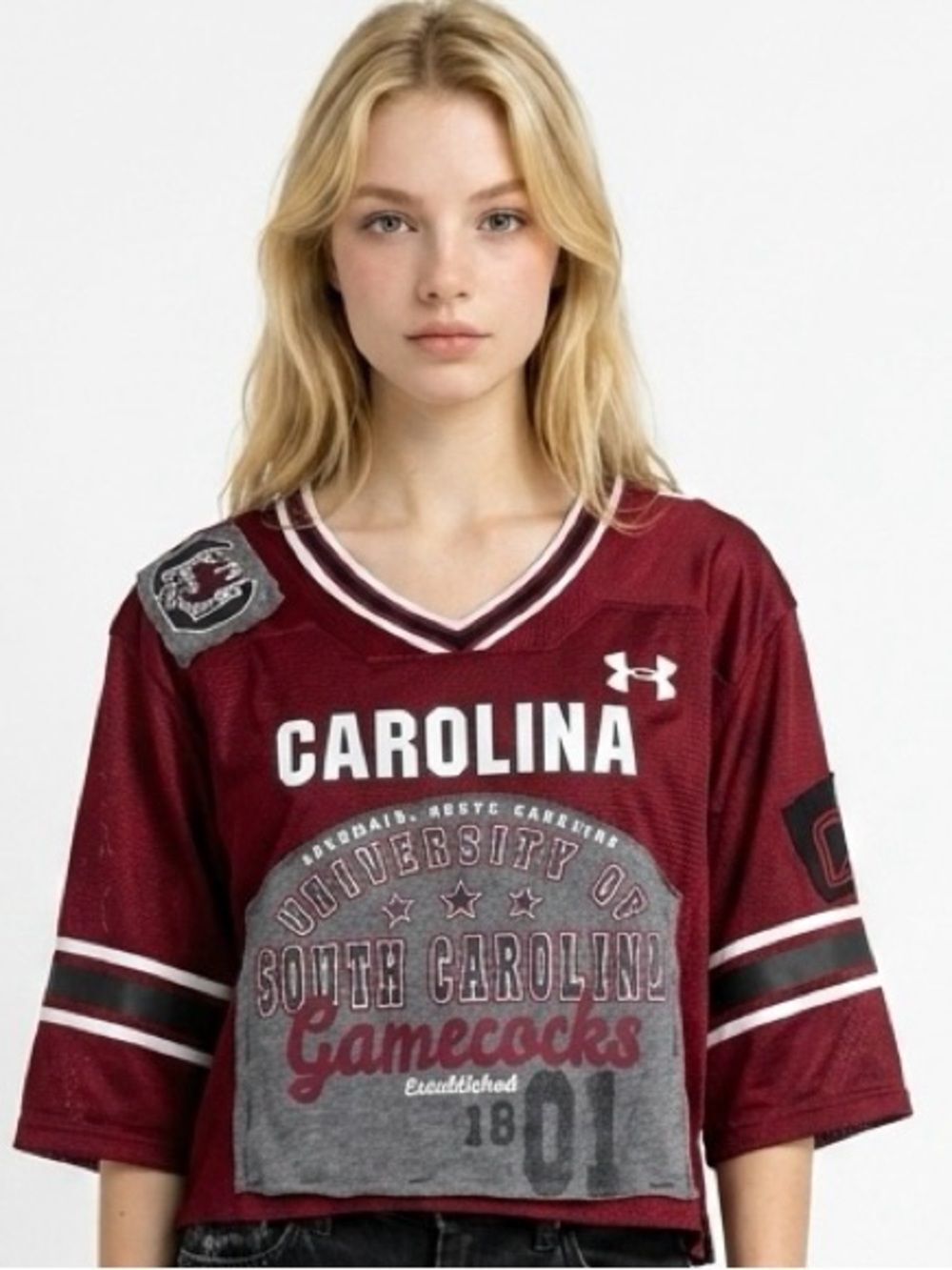 UNIVERSITY OF SOUTH CAROLINA GAMECOCKS Upcycled Jersey NEW